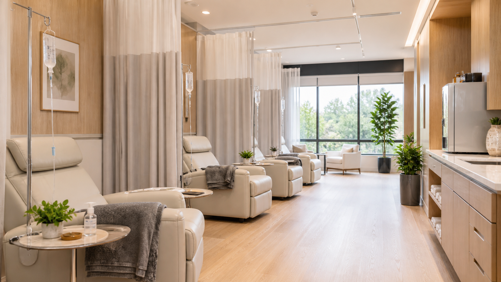 Modern IV wellness clinic lounge